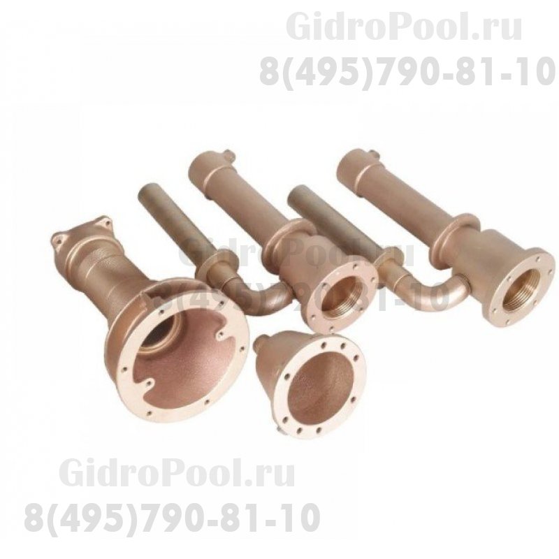 Комплект закладных Standart стеновой RG-бронза (закладная форсунки 2шт), 240мм, бетон