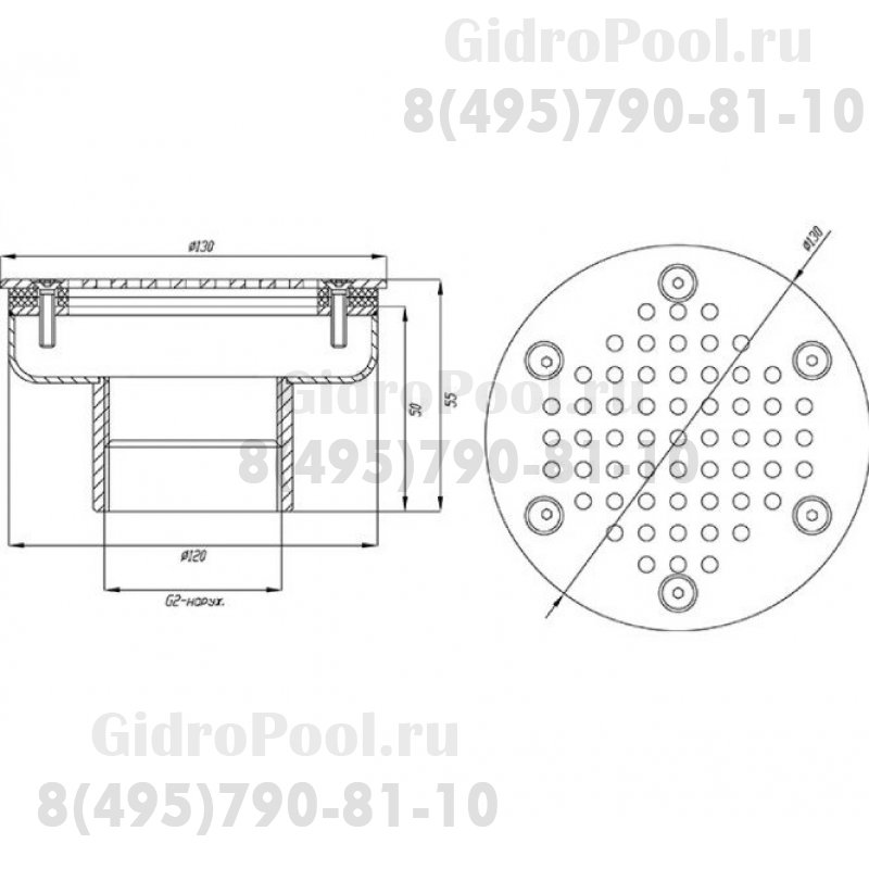 Плато аэромассажное д.120 (плитка) G2