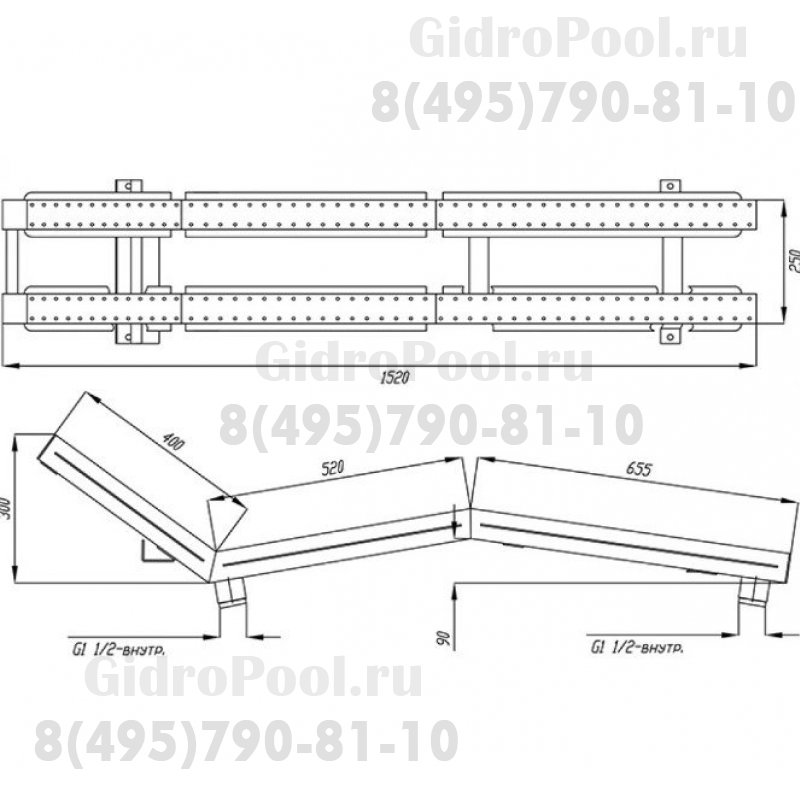Кресло изготовлено из стали AISI-304, под заказ из AISI-316.