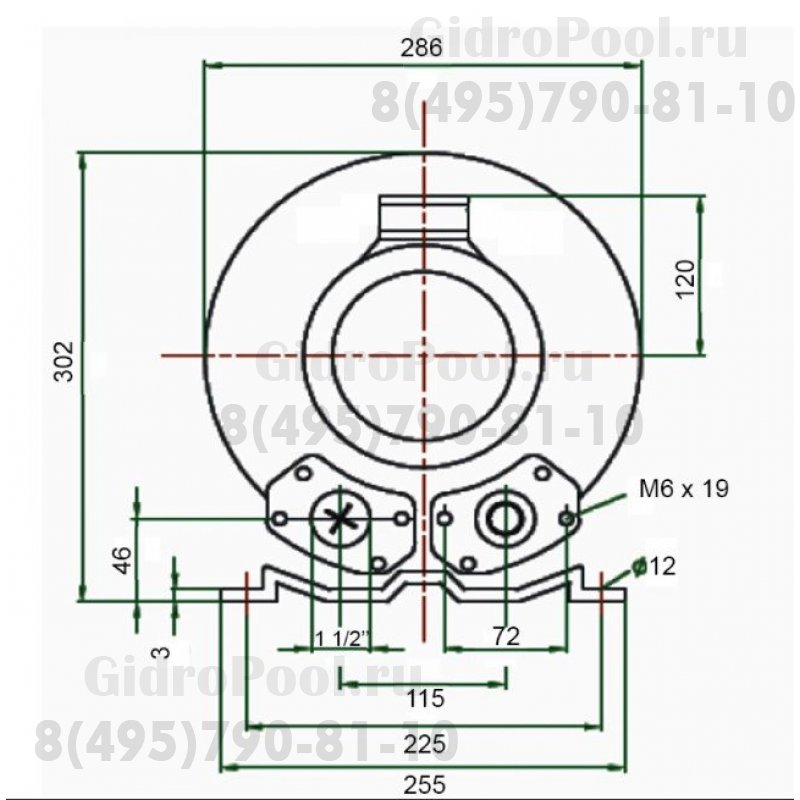 Компрессор HPE 2,20 кВт, 318 м³/ч, 2