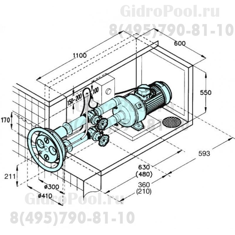 Противоток универсальный 78 м3/ч 380В, 4 кВт, КОМПЛЕКТ Pahlen
