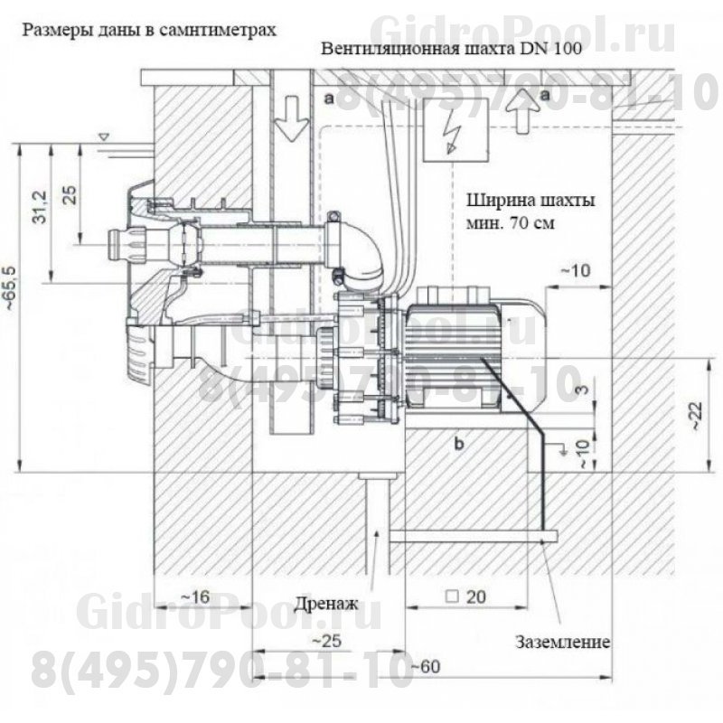 Противоток BADU JET SMART, 40 м3/ч, 2,30 кВт, 220 В, лицевая панель из ABS-пластика, без закладной