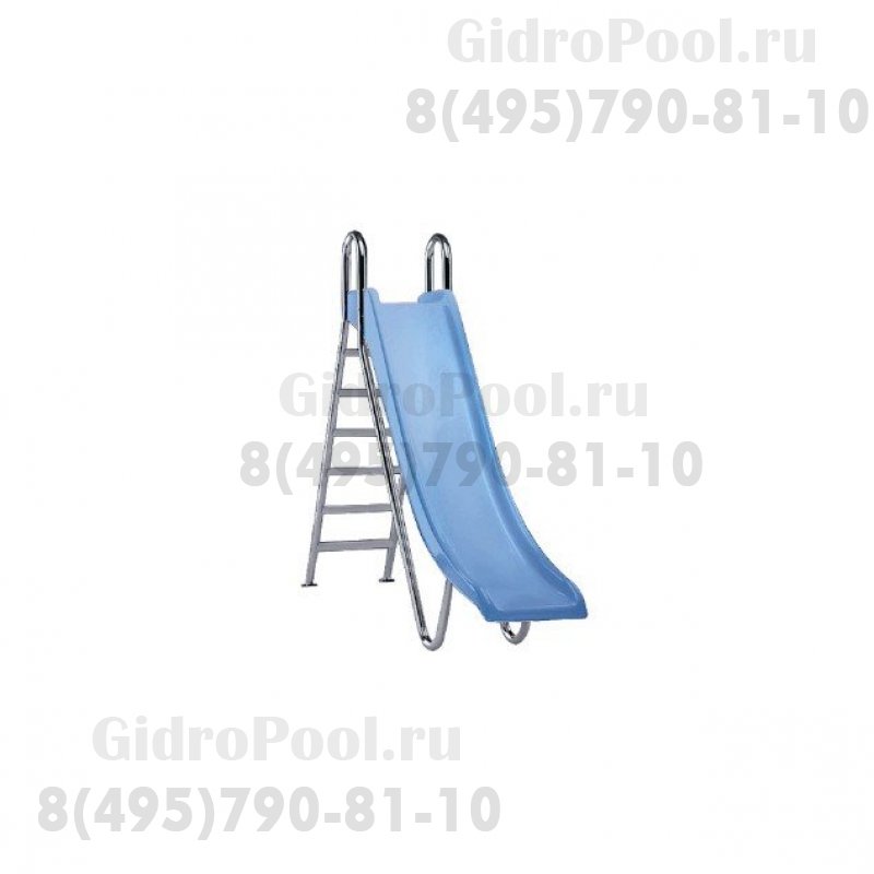 Горка прямая Pranaslide, выс 1,8м., поручни из алюм., цвет синий, Astralpool