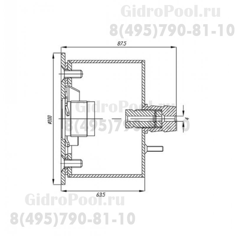 Адаптер под сенсорную пьезокнопку AISI-316 /АД.02.0/1
