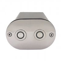 Адаптер для двух сенсорных пьезокнопок нерж. сталь /АД.02.2