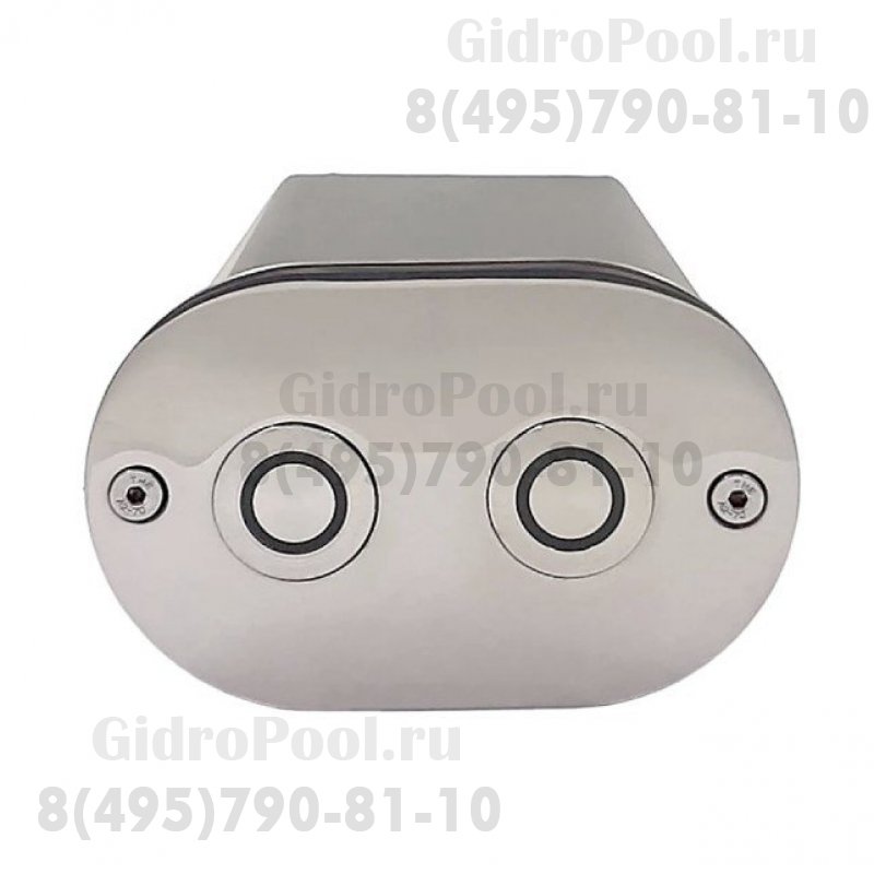 Адаптер для двух сенсорных пьезокнопок нерж. сталь /АД.02.2