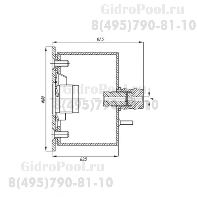 Адаптер под сенсорную пьезокнопку AISI-304