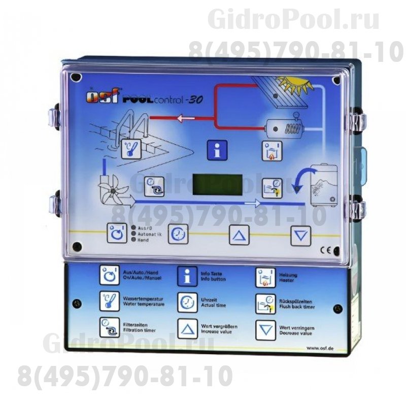 Панель управления фильтрацией и нагревом OSF Pool-Control-30, 220В, 1кВт