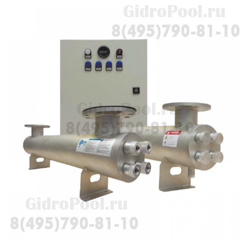 Ультрафиолетовая установка GLS, 5х80 Вт, 66 м³/час, DN80, AISI304, 220В /GLS-5-80-DN80/