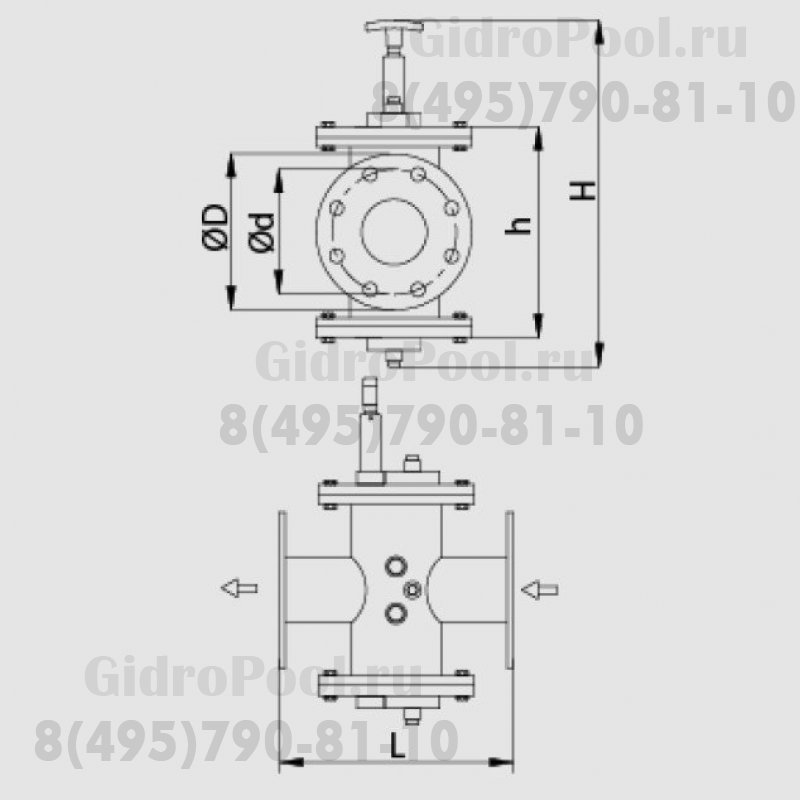 Ультрафиолетовая устан. dinUV-professional 1000ST , макс.поток 665 м3/ч, DN250, Dinotec