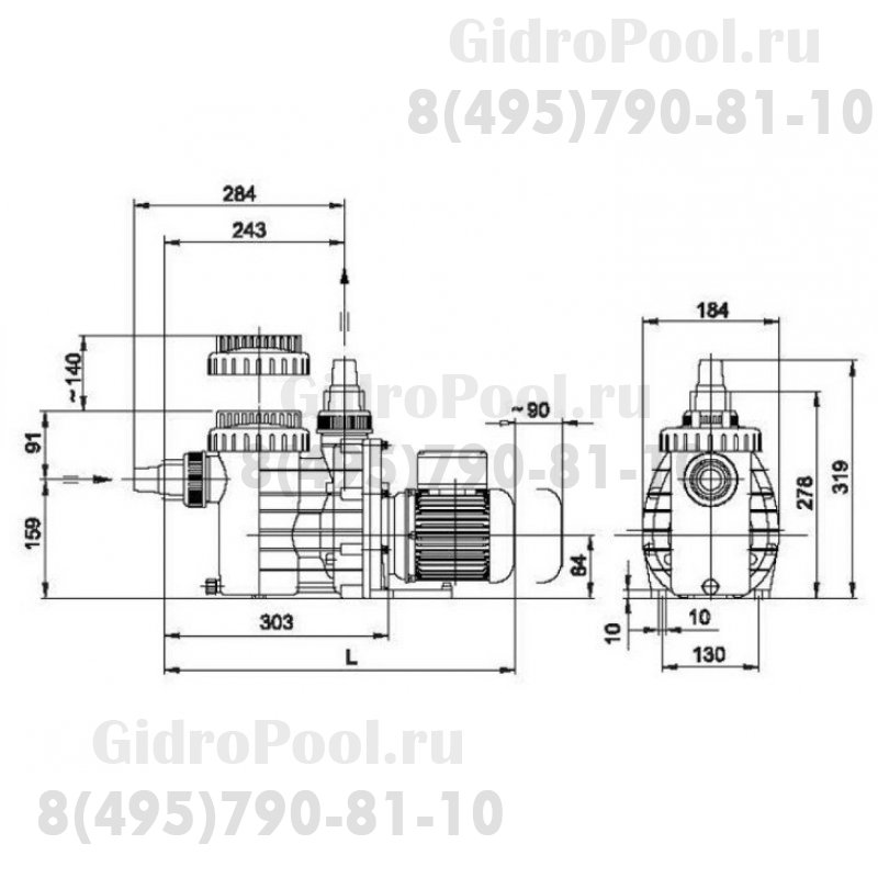 Насос MAGIC II/4, с префильтром, 4 м³/ч, 0,18 кВт, 220В, кабель 3,5 м