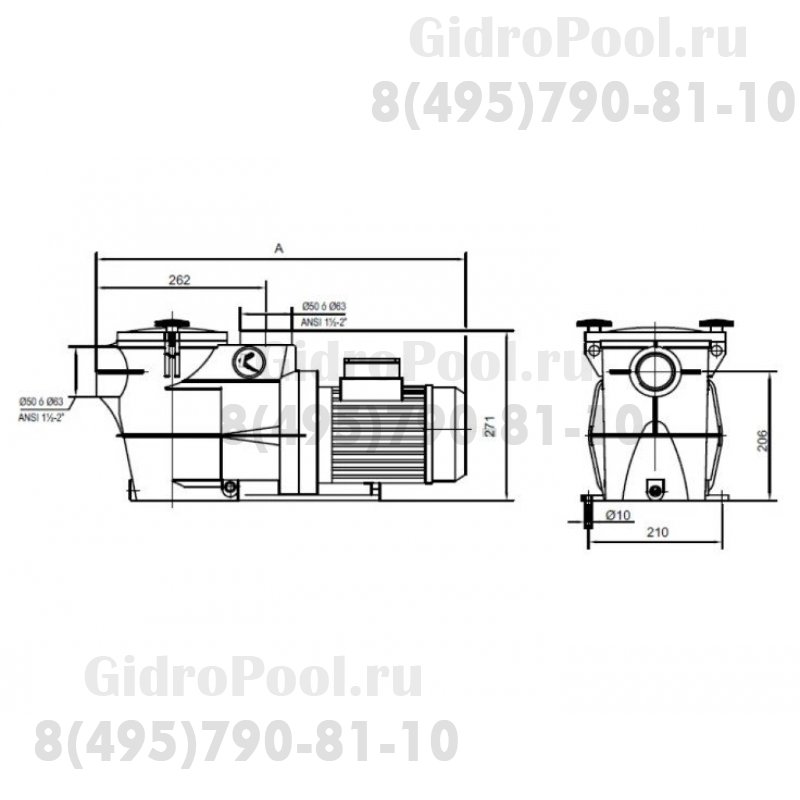 Насос Kripsol Koral KS-300, с префильтром, 29,5 м³/ч, 2.6 кВт, 380В