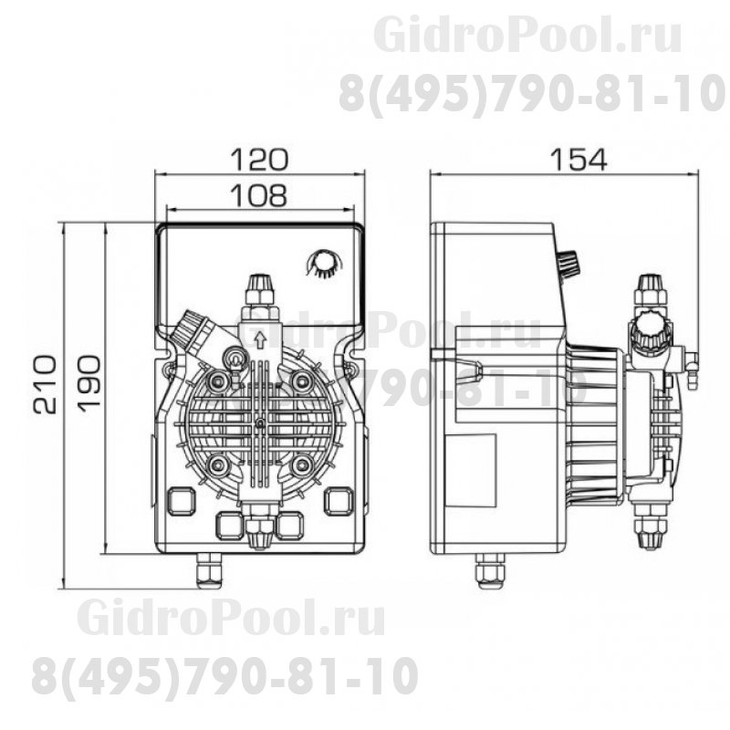 Насос дозир. мембранный DLX-MA/MB 20 л/ч 03 бар