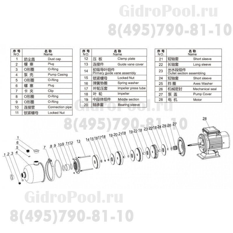 Станция насосная (1кВт 220B 5 м3/ч h 32м в.ст. 24л) Mayer Schwimmbad LX ACMF4-50-H24