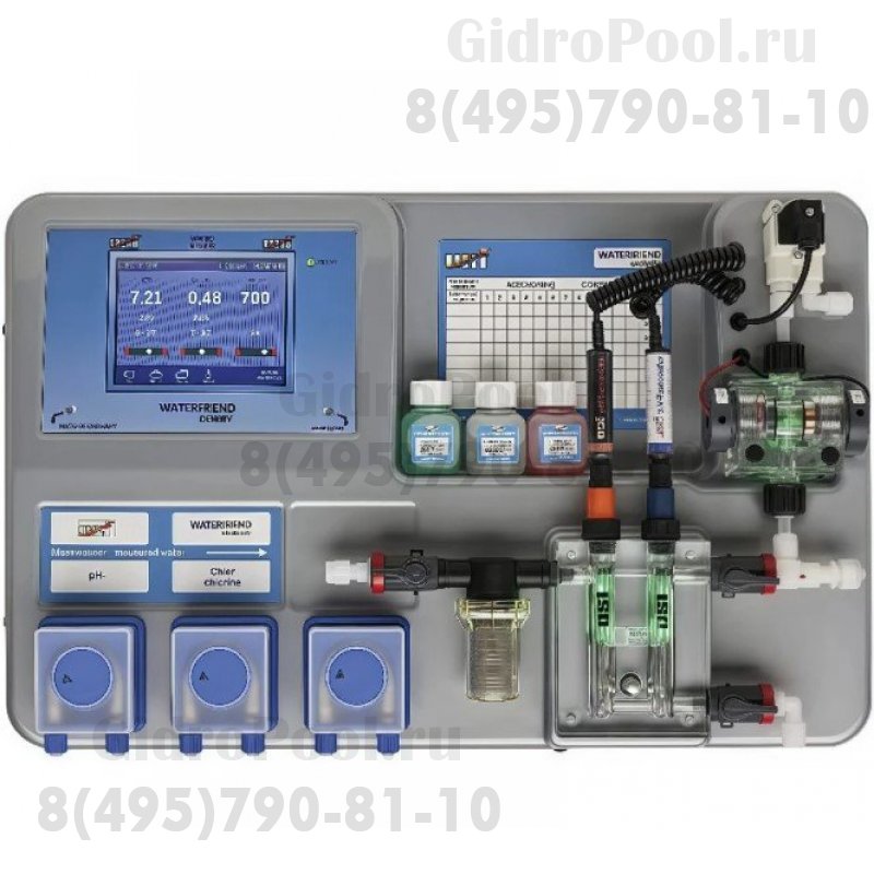 Авт.станция дозир и контр. WATERFRIEND Chlor MRD-3 (PН/RX/CL), 3 насоса, web-сервер