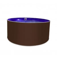 Бассейн круглый Лагуна ( 2,50 х 1,25)(темный шоколад RAL8017)каркас,скиммер,чашка 0,4мм/25011-04