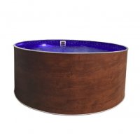 Бассейн круглый Лагуна ( 5,00 х 1,25)(темное дерево)каркас,скиммер,чашка 0,6мм/50014-06