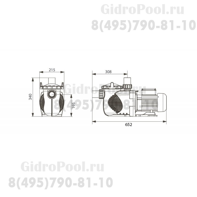 Насос 1,1кВт 220В Emaux SPH100 88029605