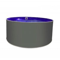 Бассейн круглый Лагуна ( 2,00 х 1,25)(платина RAL7024)каркас,скиммер,чашка 0,6мм