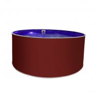 Бассейн круглый Лагуна ( 2,00 х 1,25)(рубиново-красный RAL3003)каркас,скиммер,чашка 0,4мм
