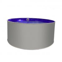 Бассейн круглый Лагуна ( 2,00 х 1,25)(светло-серый RAL7004)каркас,скиммер,чашка 0,6мм