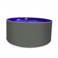 Бассейн круглый Лагуна ( 2,50 х 1,25)(платина RAL7024)каркас,скиммер,чашка 0,6мм