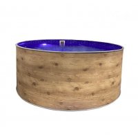 Бассейн круглый Лагуна ( 2,50 х 1,25)(светлое дерево)каркас,скиммер,чашка 0,4мм