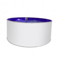 Бассейн круглый Лагуна ( 2,50 х 1,25)(сигнальн белый RAL9003)каркас,скиммер,чашка 0,6мм