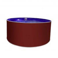 Бассейн круглый Лагуна ( 2,50 х 1,25)(рубиново-красный RAL3003)каркас,скиммер,чашка 0,6мм