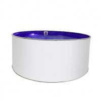 Бассейн круглый Лагуна ( 3,00 х 1,25)(сигнальн белый RAL9003)каркас,скиммер,чашка 0,6мм