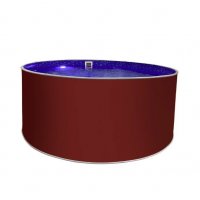 Бассейн круглый Лагуна ( 3,00 х 1,25)(рубиново-красный RAL3003)каркас,скиммер,чашка 0,4мм