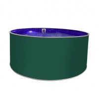 Бассейн круглый Лагуна ( 3,00 х 1,25)(мятно-зелёный RAL6029)каркас,скиммер,чашка 0,4мм