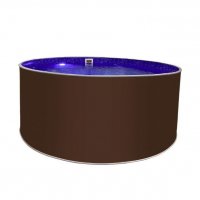 Бассейн круглый Лагуна ( 3,50 х 1,25)(темный шоколад RAL8017)каркас,скиммер,чашка 0,6мм