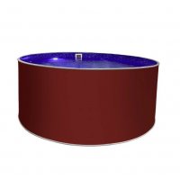 Бассейн круглый Лагуна ( 3,50 х 1,25)(рубиново-красный RAL3003)каркас,скиммер,чашка 0,6мм