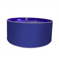 Бассейн круглый Лагуна ( 3,50 х 1,25)(ультрамарин синий RAL5002)каркас,скиммер,чашка 0,4мм