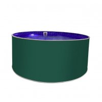Бассейн круглый Лагуна ( 3,50 х 1,25)(мятно-зелёный RAL6029)каркас,скиммер,чашка 0,6мм