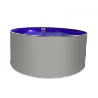 Бассейн круглый Лагуна ( 4,00 х 1,25)(платина RAL7024)каркас,скиммер,чашка 0,6мм