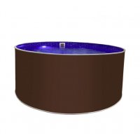 Бассейн круглый Лагуна ( 4,00 х 1,25)(темный шоколад RAL8017)каркас,скиммер,чашка 0,4мм