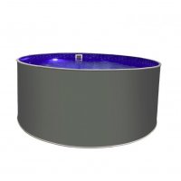 Бассейн круглый Лагуна ( 4,50 х 1,25)(платина RAL7024)каркас,скиммер,чашка 0,4мм
