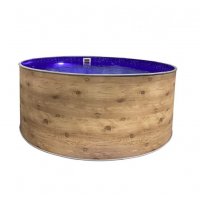 Бассейн круглый Лагуна ( 4,50 х 1,25)(светлое дерево)каркас,скиммер,чашка 0,4мм