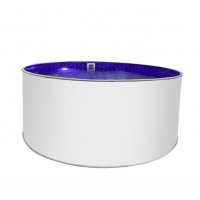 Бассейн круглый Лагуна ( 4,50 х 1,25)(сигнальн белый RAL9003)каркас,скиммер,чашка 0,6мм