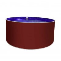 Бассейн круглый Лагуна ( 4,50 х 1,25)(рубиново-красный RAL3003)каркас,скиммер,чашка 0,6мм