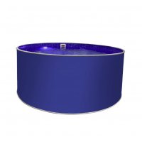 Бассейн круглый Лагуна ( 4,50 х 1,25)(ультрамарин синий RAL5002)каркас,скиммер,чашка 0,4мм