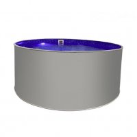 Бассейн круглый Лагуна ( 4,00 х 1,25)(светло-серый RAL7004)каркас,скиммер,чашка 0,6мм