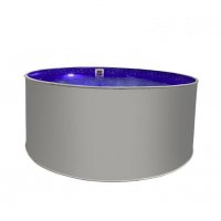 Бассейн круглый Лагуна ( 4,50 х 1,25)(светло-серый RAL7004)каркас,скиммер,чашка 0,4мм