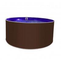 Бассейн круглый Лагуна ( 5,00 х 1,25)(темный шоколад RAL8017)каркас,скиммер,чашка 0,4мм