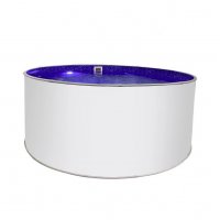 Бассейн круглый Лагуна ( 5,00 х 1,25)(сигнальн белый RAL9003)каркас,скиммер,чашка 0,4мм