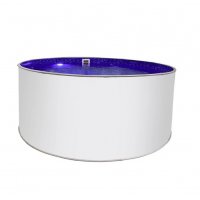 Бассейн круглый Лагуна ( 5,00 х 1,25)(сигнальн белый RAL9003)каркас,скиммер,чашка 0,6мм