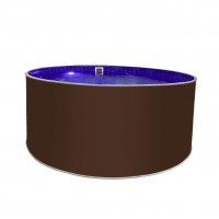 Бассейн круглый Лагуна ( 5,50 х 1,25)(темный шоколад RAL8017)каркас,скиммер,чашка 0,6мм