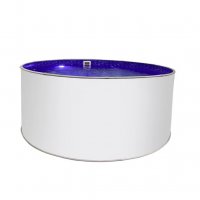 Бассейн круглый Лагуна ( 5,50 х 1,25)(сигнальн белый RAL9003)каркас,скиммер,чашка 0,6мм